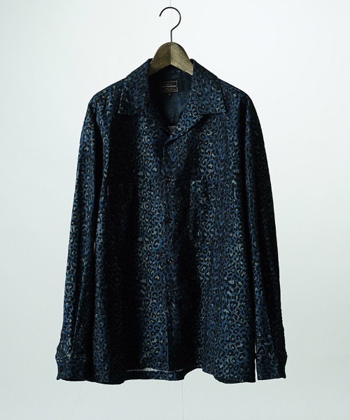 EGO TRIPPING(エゴトリッピング)の「ms6588-LEOPARD FLANNEL SHIRTS レオパードフランネルシャツ(616752)(シャツ/ブラウス・メンズ・ネイビー/ベージュ・46/48)」の17枚目の写真