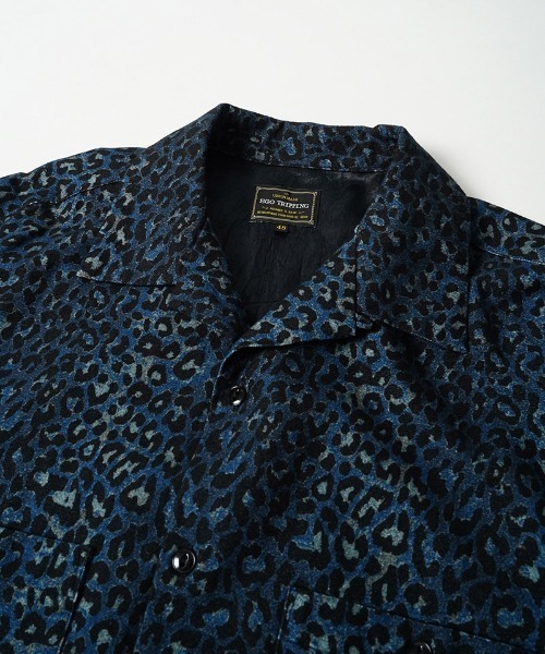 EGO TRIPPING(エゴトリッピング)の「ms6588-LEOPARD FLANNEL SHIRTS レオパードフランネルシャツ(616752)(シャツ/ブラウス・メンズ・ネイビー/ベージュ・46/48)」の7枚目の写真