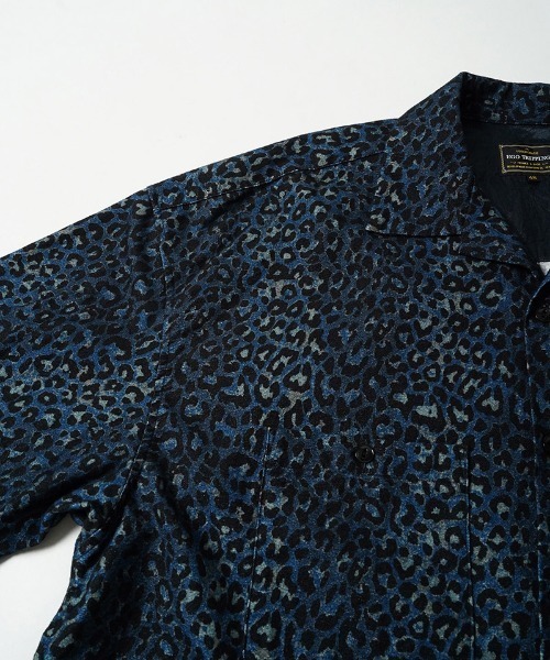 EGO TRIPPING(エゴトリッピング)の「ms6588-LEOPARD FLANNEL SHIRTS レオパードフランネルシャツ(616752)(シャツ/ブラウス・メンズ・ネイビー/ベージュ・46/48)」の8枚目の写真