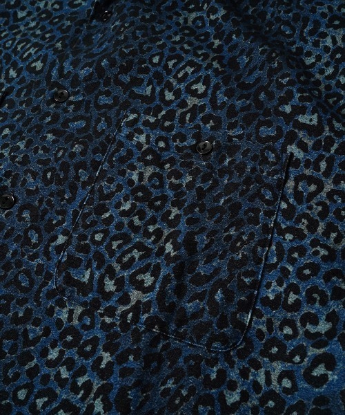 EGO TRIPPING(エゴトリッピング)の「ms6588-LEOPARD FLANNEL SHIRTS レオパードフランネルシャツ(616752)(シャツ/ブラウス・メンズ・ネイビー/ベージュ・46/48)」の10枚目の写真