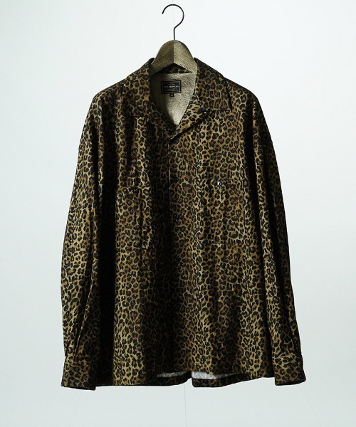 EGO TRIPPING(エゴトリッピング)の「ms6588-LEOPARD FLANNEL SHIRTS レオパードフランネルシャツ(616752)(シャツ/ブラウス・メンズ・ネイビー/ベージュ・46/48)」の3枚目の写真