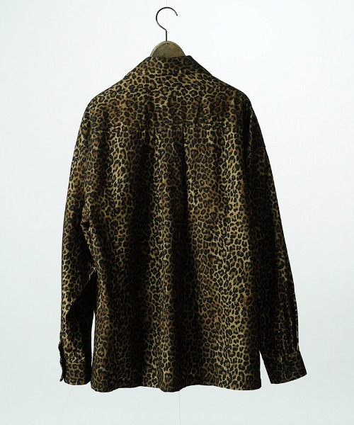 EGO TRIPPING(エゴトリッピング)の「ms6588-LEOPARD FLANNEL SHIRTS レオパードフランネルシャツ(616752)(シャツ/ブラウス・メンズ・ネイビー/ベージュ・46/48)」の4枚目の写真