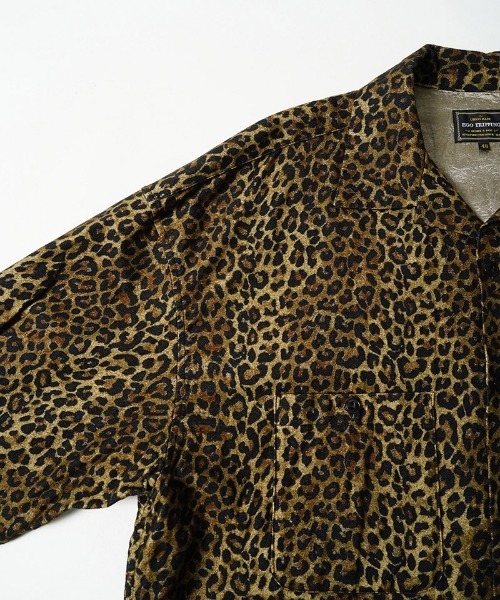EGO TRIPPING(エゴトリッピング)の「ms6588-LEOPARD FLANNEL SHIRTS レオパードフランネルシャツ(616752)(シャツ/ブラウス・メンズ・ネイビー/ベージュ・46/48)」の6枚目の写真