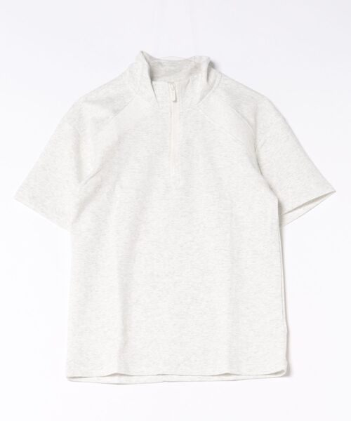 aimoha(アイモハ)の「【mens】ハーフジップ ハイネック 半袖Tシャツ(Tシャツ/カットソー・メンズ・ベージュ/ライトグレー/ブラック・XL/L/M/S)」の2枚目の写真