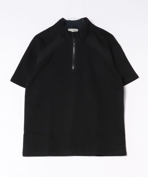 aimoha(アイモハ)の「【mens】ハーフジップ ハイネック 半袖Tシャツ(Tシャツ/カットソー・メンズ・ベージュ/ライトグレー/ブラック・XL/L/M/S)」の1枚目の写真
