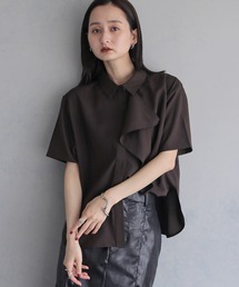 【&g'aime 】ラッフルケープシャツ Ruffle Cape Shirt