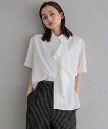 【&g'aime 】ラッフルケープシャツ Ruffle Cape Shirt