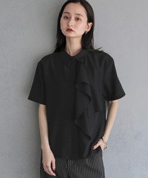 【&g'aime 】ラッフルケープシャツ Ruffle Cape Shirt