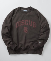 【71】【DISCUS/ディスカス】オーバルワッペン ワンポイント 裏ボア プリントスウェット/ユニセックス/レディース/メンズ