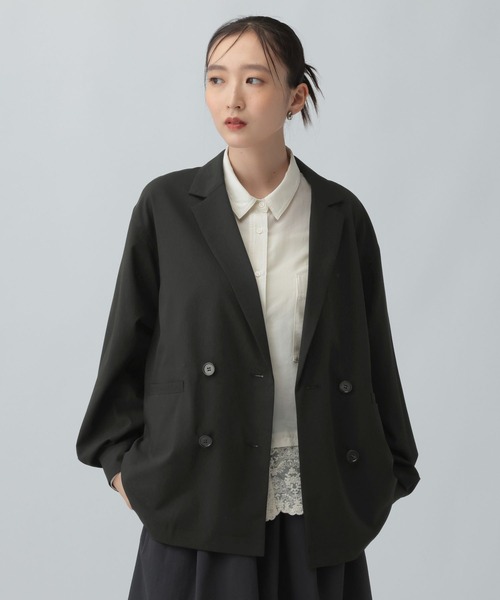 LEPSIM(レプシィム)の「TRルーズWブレスト長袖ジャケット 1051024(テーラードジャケット・レディース・ブラウン/グレー/ブラック・FREE)」の1枚目の写真