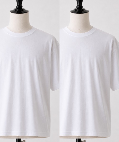 OXA(オグザ)の「【2パック】ショート無地半袖Tシャツ 80013(Tシャツ/カットソー・メンズ・ホワイト×ブラック/ブラック/ホワイト・LARGE/MEDIUM/SMALL/X-LARGE)」の1枚目の写真