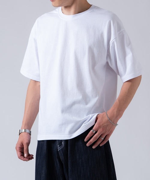 OXA(オグザ)の「【2パック】ショート無地半袖Tシャツ 80013(Tシャツ/カットソー・メンズ・ホワイト×ブラック/ブラック/ホワイト・LARGE/MEDIUM/SMALL/X-LARGE)」の4枚目の写真