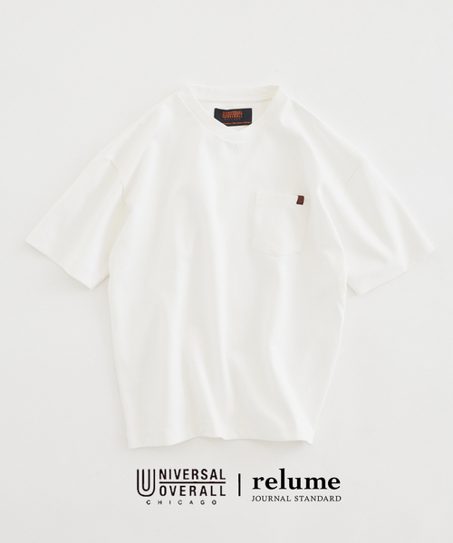 JOURNAL STANDARD relume(ジャーナルスタンダード レリューム)の「《追加》UNIVERSAL OVERALL 別注 ブラックラベル ポンチTシャツ(Tシャツ/カットソー・メンズ・ホワイト/ブラック/チャコールグレー・MEDIUM/SMALL/LARGE)」の2枚目の写真