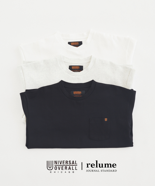 JOURNAL STANDARD relume(ジャーナルスタンダード レリューム)の「《追加》UNIVERSAL OVERALL 別注 ブラックラベル ポンチTシャツ(Tシャツ/カットソー・メンズ・ホワイト/ブラック/チャコールグレー・MEDIUM/SMALL/LARGE)」の4枚目の写真