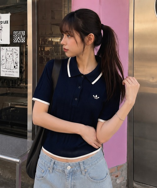 セール】【adidas/アディダス】半袖ポロニット/adidas originals