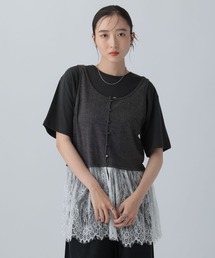 LEPSIM | 変形テレコレースドッキングノースリーブ 1057217(Tシャツ/カットソー)