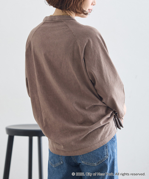 journal standard L'essage(ジャーナルスタンダードレサージュ)の「ラグランピグメントTシャツ(NYC)(Tシャツ/カットソー・レディース・ブラウン/ホワイト・FREE)」の12枚目の写真