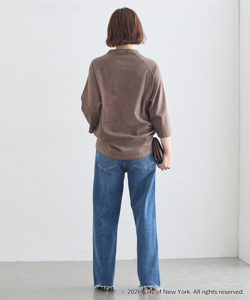 journal standard L'essage(ジャーナルスタンダードレサージュ)の「ラグランピグメントTシャツ(NYC)(Tシャツ/カットソー・レディース・ブラウン/ホワイト・FREE)」の15枚目の写真