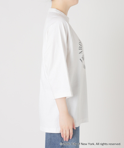 journal standard L'essage(ジャーナルスタンダードレサージュ)の「ラグランピグメントTシャツ(NYC)(Tシャツ/カットソー・レディース・ブラウン/ホワイト・FREE)」の19枚目の写真
