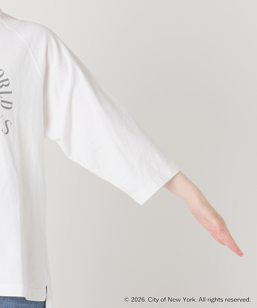 journal standard L'essage(ジャーナルスタンダードレサージュ)の「ラグランピグメントTシャツ(NYC)(Tシャツ/カットソー・レディース・ブラウン/ホワイト・FREE)」の20枚目の写真