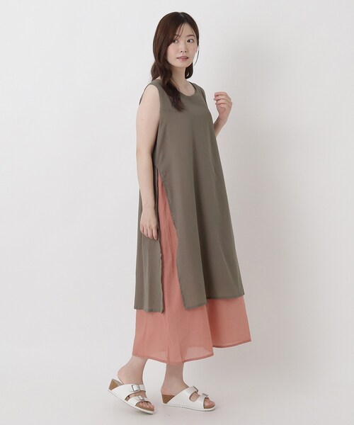 one'sterrace(ワンズテラス)の「リゾート ダブルボイルワンピース(ワンピース・レディース・グリーン系その他6/ブラック系8/グレー系4・02)」の9枚目の写真