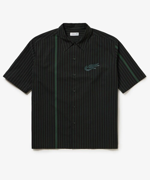LACOSTE（ラコステ）の「パネルストライプ オープンシャツ（シャツ/ブラウス・メンズ・ダークグリーン/オフホワイト/ブラック・39/38/40/41）」の7枚目の写真