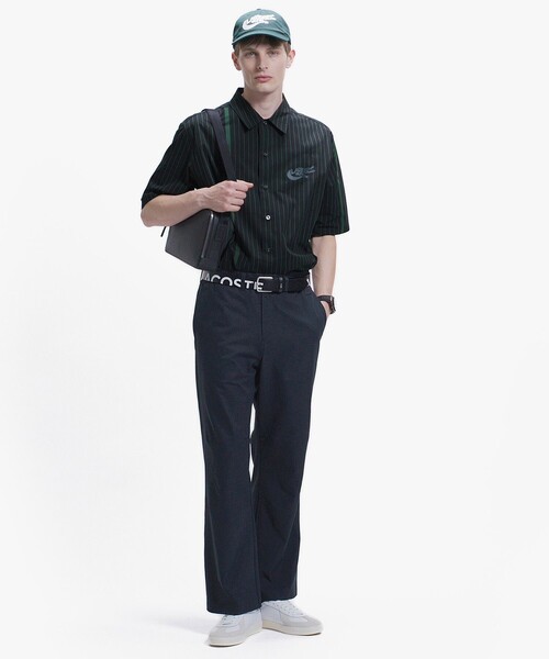 LACOSTE（ラコステ）の「パネルストライプ オープンシャツ（シャツ/ブラウス・メンズ・ダークグリーン/オフホワイト/ブラック・39/38/40/41）」の9枚目の写真