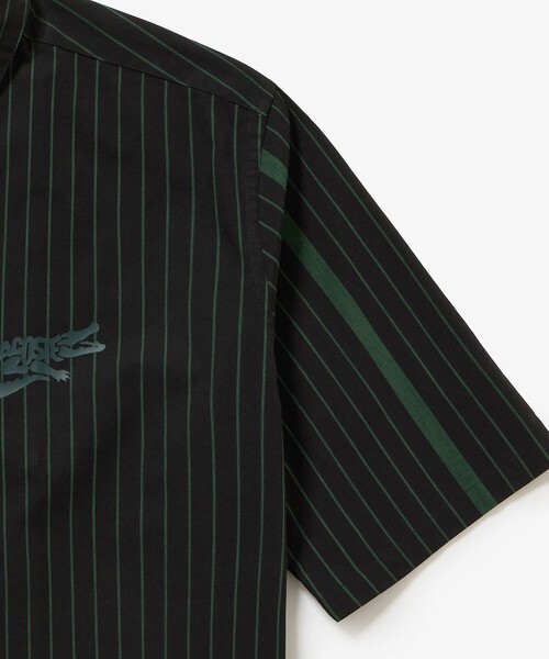 LACOSTE（ラコステ）の「パネルストライプ オープンシャツ（シャツ/ブラウス・メンズ・ダークグリーン/オフホワイト/ブラック・39/38/40/41）」の13枚目の写真