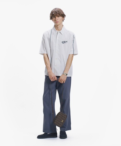 LACOSTE（ラコステ）の「パネルストライプ オープンシャツ（シャツ/ブラウス・メンズ・ダークグリーン/オフホワイト/ブラック・39/38/40/41）」の21枚目の写真