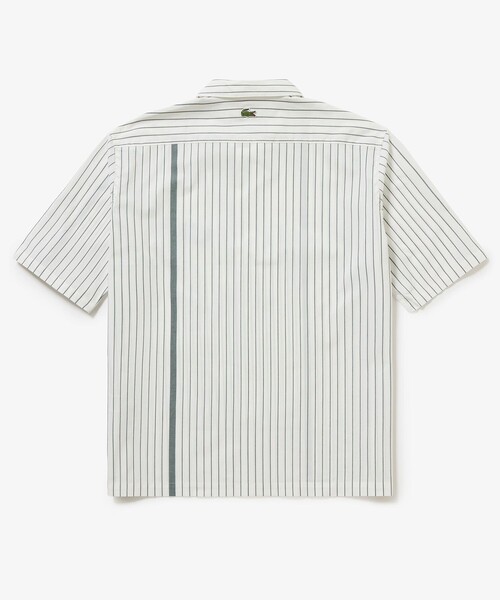 LACOSTE（ラコステ）の「パネルストライプ オープンシャツ（シャツ/ブラウス・メンズ・ダークグリーン/オフホワイト/ブラック・39/38/40/41）」の22枚目の写真