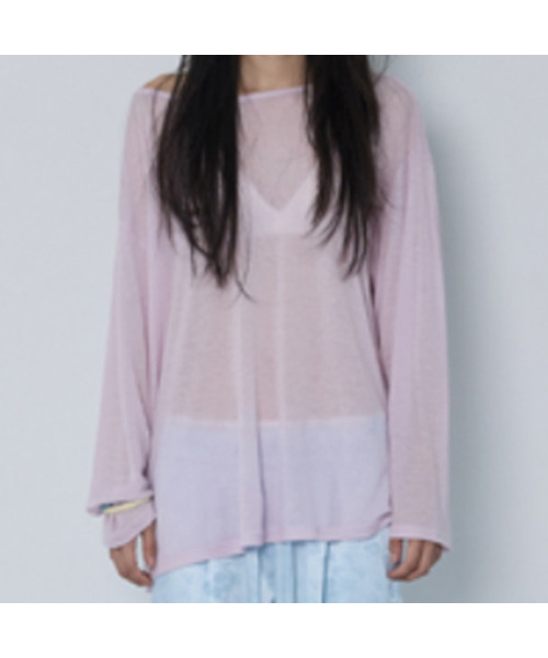 HOKUSPOKUS(ホクスポクス)の「エッセンシャルロウタイロングスリーブ(6カラー)(Tシャツ/カットソー・レディース・スカイブルー/ブラック/グレー/アイボリー/ミント/ライトピンク・FREE)」の6枚目の写真