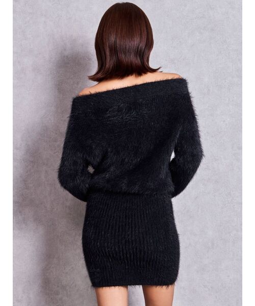 GYDA(ジェイダ)の「オフショルデザインシャギーニットワンピース(ワンピース・レディース・オフホワイト/ベージュ/チャコールグレー/ブラック・FREE)」の14枚目の写真