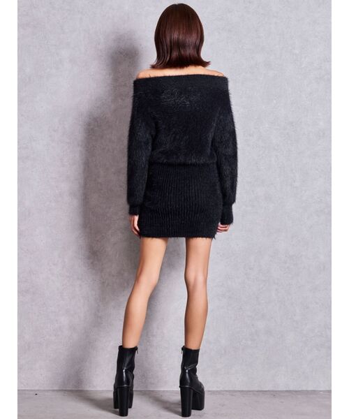 GYDA(ジェイダ)の「オフショルデザインシャギーニットワンピース(ワンピース・レディース・オフホワイト/ベージュ/チャコールグレー/ブラック・FREE)」の16枚目の写真