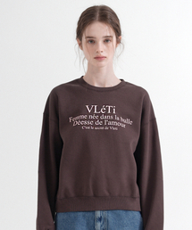 Tentadumble Logo Crop Fluff Sweatshirt (Brown)