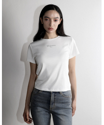 マゴレン ロゴセミクロップTシャツ ホワイト