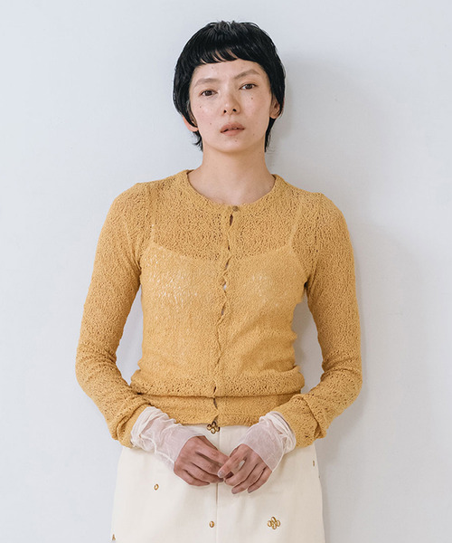 muller of yoshiokubo（ミュラーオブヨシオクボ）の「muller of yoshiokubo ミュラーオブヨシオクボ / CRINKLE JERSEY TANK クリンクルジャージータンク / MLF26109（その他トップス・レディース・ブラック/マスタード/アイボリー・36/38）」の3枚目の写真