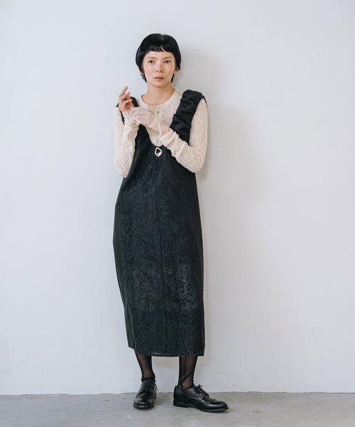 muller of yoshiokubo（ミュラーオブヨシオクボ）の「muller of yoshiokubo ミュラーオブヨシオクボ / CRINKLE JERSEY TANK クリンクルジャージータンク / MLF26109（その他トップス・レディース・ブラック/マスタード/アイボリー・36/38）」の9枚目の写真