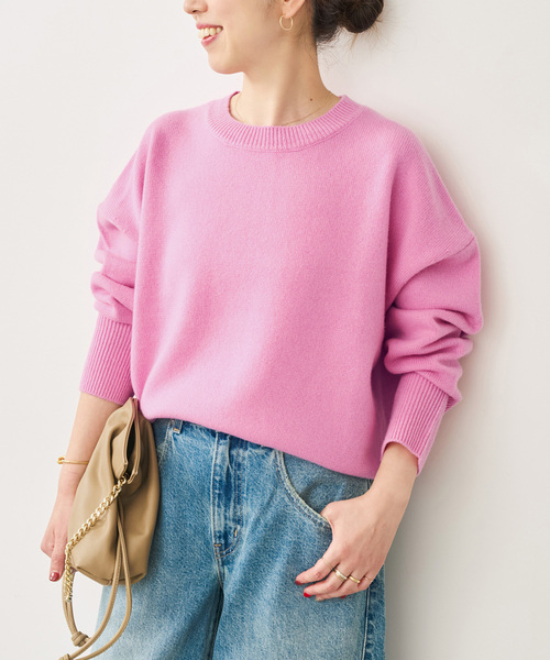 Spick & Span(スピックアンドスパン)の「ウールカシミヤクルーネックプルオーバー(ニット/セーター・レディース・グレー/ブラウン/ブルー/ベージュ系その他/ピンク系その他・FREE)」の5枚目の写真