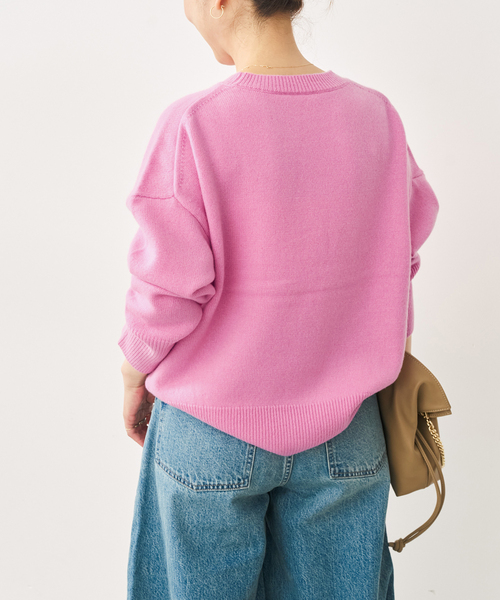 Spick & Span(スピックアンドスパン)の「ウールカシミヤクルーネックプルオーバー(ニット/セーター・レディース・グレー/ブラウン/ブルー/ベージュ系その他/ピンク系その他・FREE)」の8枚目の写真