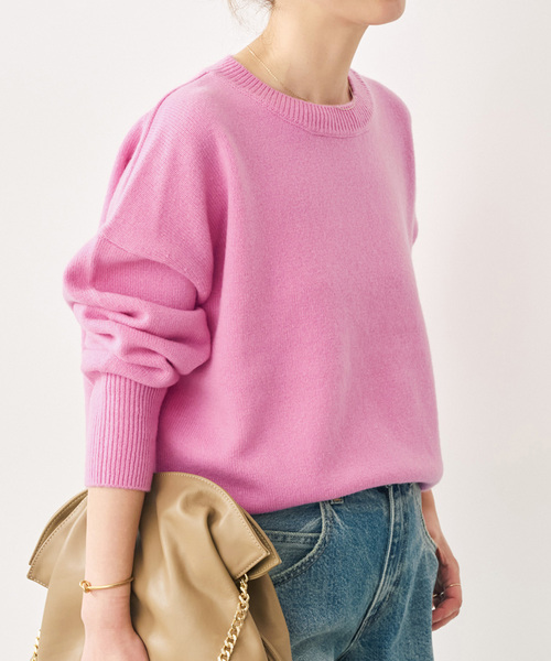 Spick & Span(スピックアンドスパン)の「ウールカシミヤクルーネックプルオーバー(ニット/セーター・レディース・グレー/ブラウン/ブルー/ベージュ系その他/ピンク系その他・FREE)」の9枚目の写真