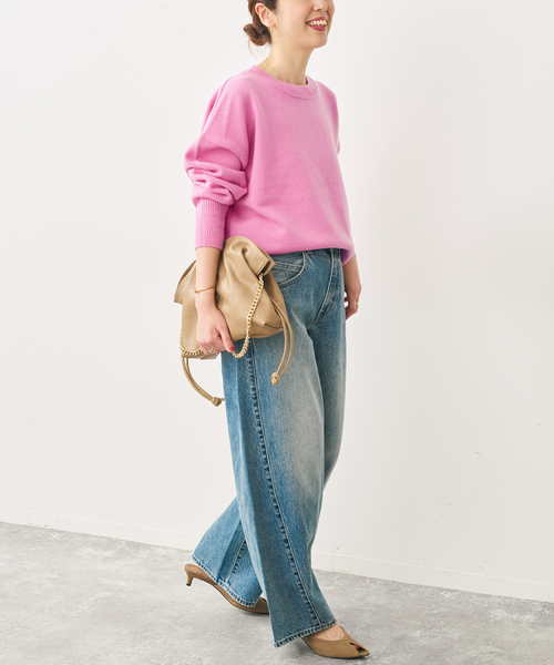 Spick & Span(スピックアンドスパン)の「ウールカシミヤクルーネックプルオーバー(ニット/セーター・レディース・グレー/ブラウン/ブルー/ベージュ系その他/ピンク系その他・FREE)」の10枚目の写真