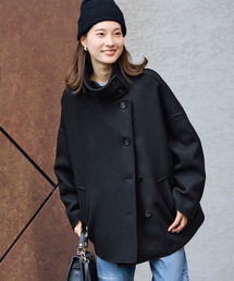 ≪一部カラーWEB限定 / 追加≫メルトンコクーンコート
