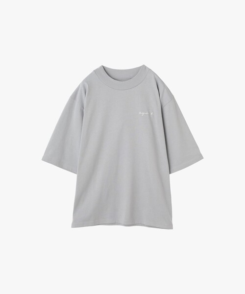 agnes b.(アニエスベー)の「メンズ ロゴ 刺繍 コットン 半袖 Tシャツ "Horace"(Tシャツ/カットソー・メンズ・グレー系その他・2)」の1枚目の写真