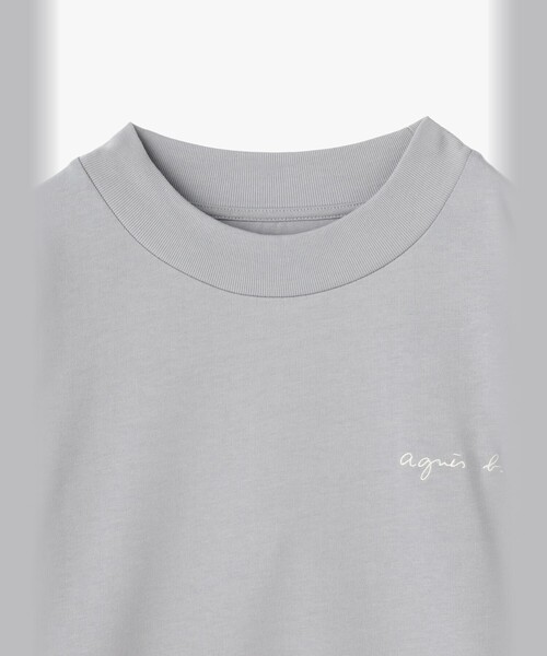 agnes b.(アニエスベー)の「メンズ ロゴ 刺繍 コットン 半袖 Tシャツ "Horace"(Tシャツ/カットソー・メンズ・グレー系その他・2)」の3枚目の写真