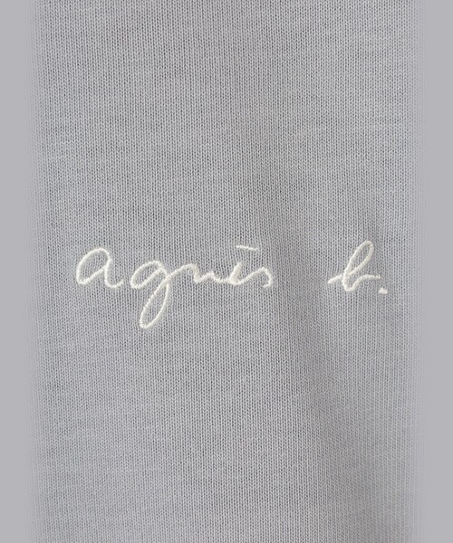 agnes b.(アニエスベー)の「メンズ ロゴ 刺繍 コットン 半袖 Tシャツ "Horace"(Tシャツ/カットソー・メンズ・グレー系その他・2)」の5枚目の写真
