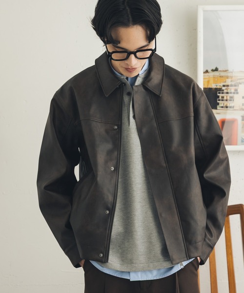 SENSE OF PLACE by URBAN RESEARCH（センスオブプレイスバイアーバンリサーチ）の「FLジップブルゾン（ブルゾン・メンズ・ブラウン/ブラック・LARGE/SMALL/MEDIUM）」の2枚目の写真