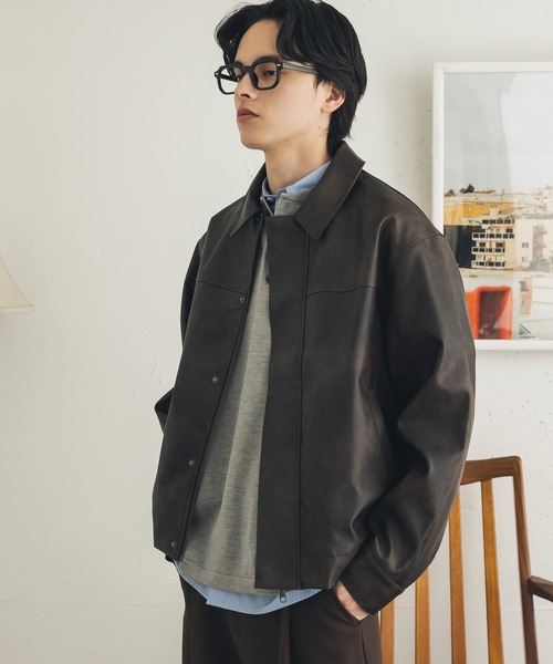 SENSE OF PLACE by URBAN RESEARCH（センスオブプレイスバイアーバンリサーチ）の「FLジップブルゾン（ブルゾン・メンズ・ブラウン/ブラック・LARGE/SMALL/MEDIUM）」の16枚目の写真