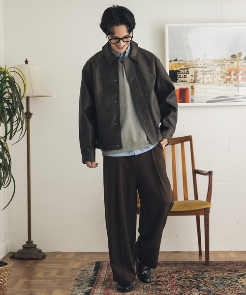 SENSE OF PLACE by URBAN RESEARCH（センスオブプレイスバイアーバンリサーチ）の「FLジップブルゾン（ブルゾン・メンズ・ブラウン/ブラック・LARGE/SMALL/MEDIUM）」の18枚目の写真