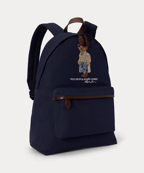 POLO RALPH LAUREN(ポロ ラルフ ローレン)の「Polo ベア キャンバス バックパック(バックパック/リュック・メンズ・ネイビー系1・ONE)」の3枚目の写真