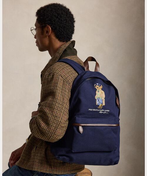 POLO RALPH LAUREN(ポロ ラルフ ローレン)の「Polo ベア キャンバス バックパック(バックパック/リュック・メンズ・ネイビー系1・ONE)」の8枚目の写真